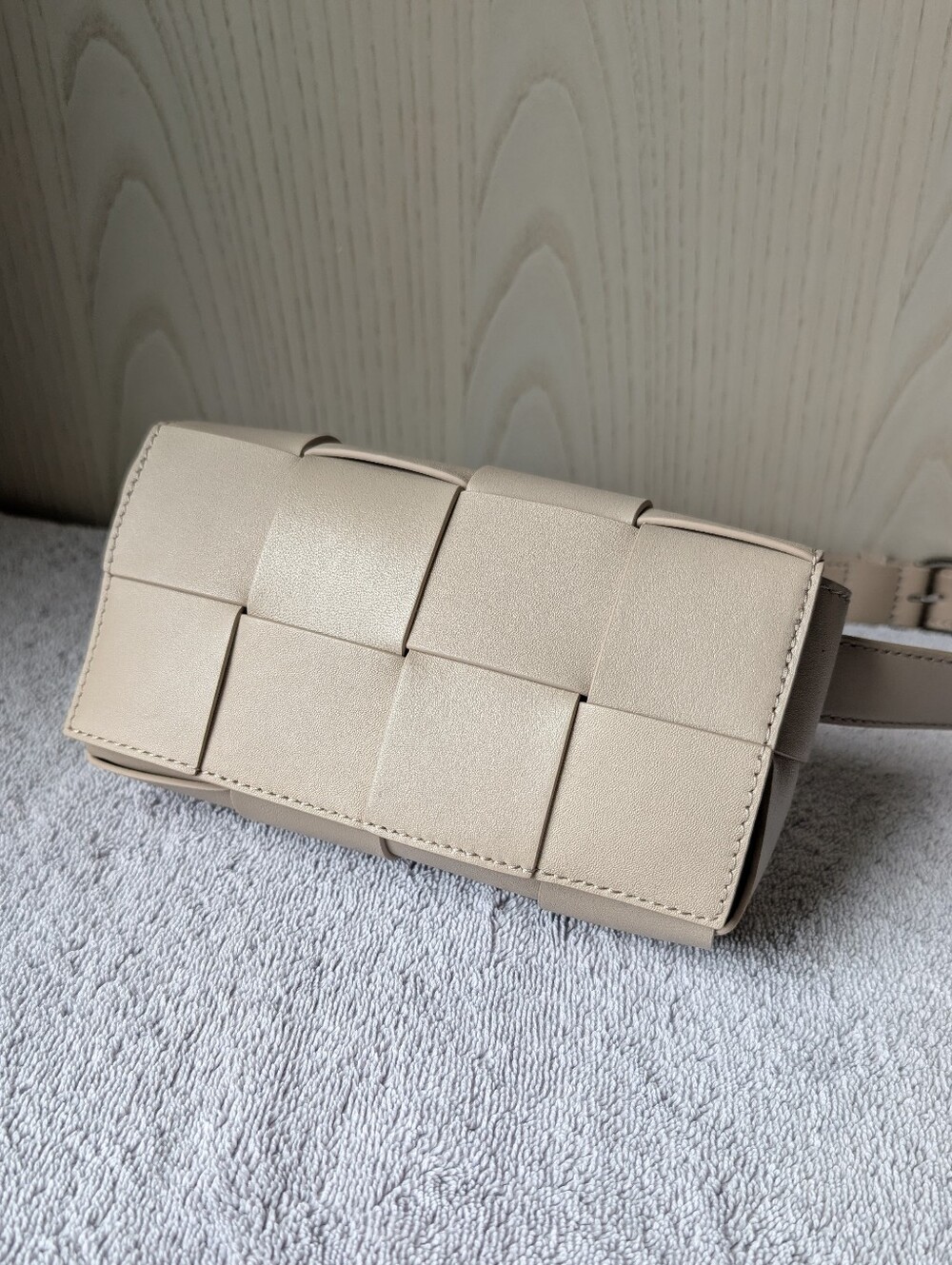 Quince Woven Leather Cassette Bum Bag Sling Bag